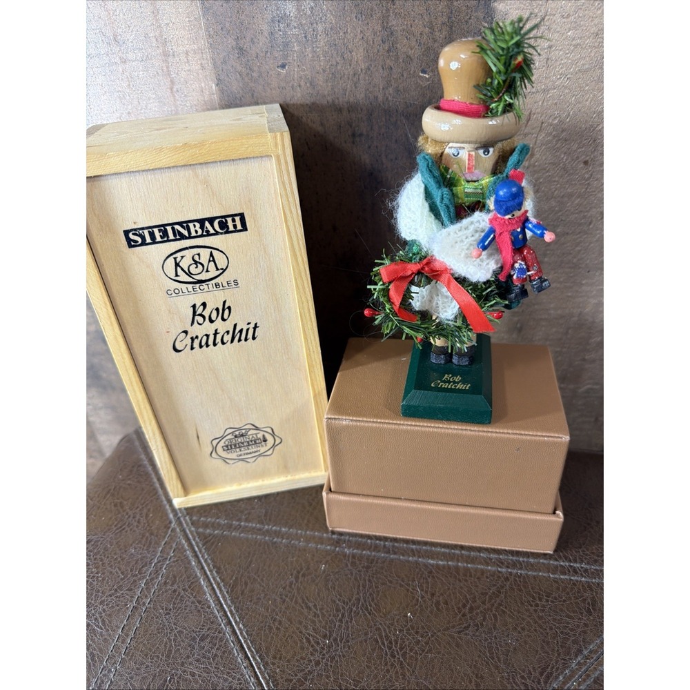 Vtg 2002 Steinbach Mini Nutcracker Bob Cratchit Tiny Tim Limited Edition Germany